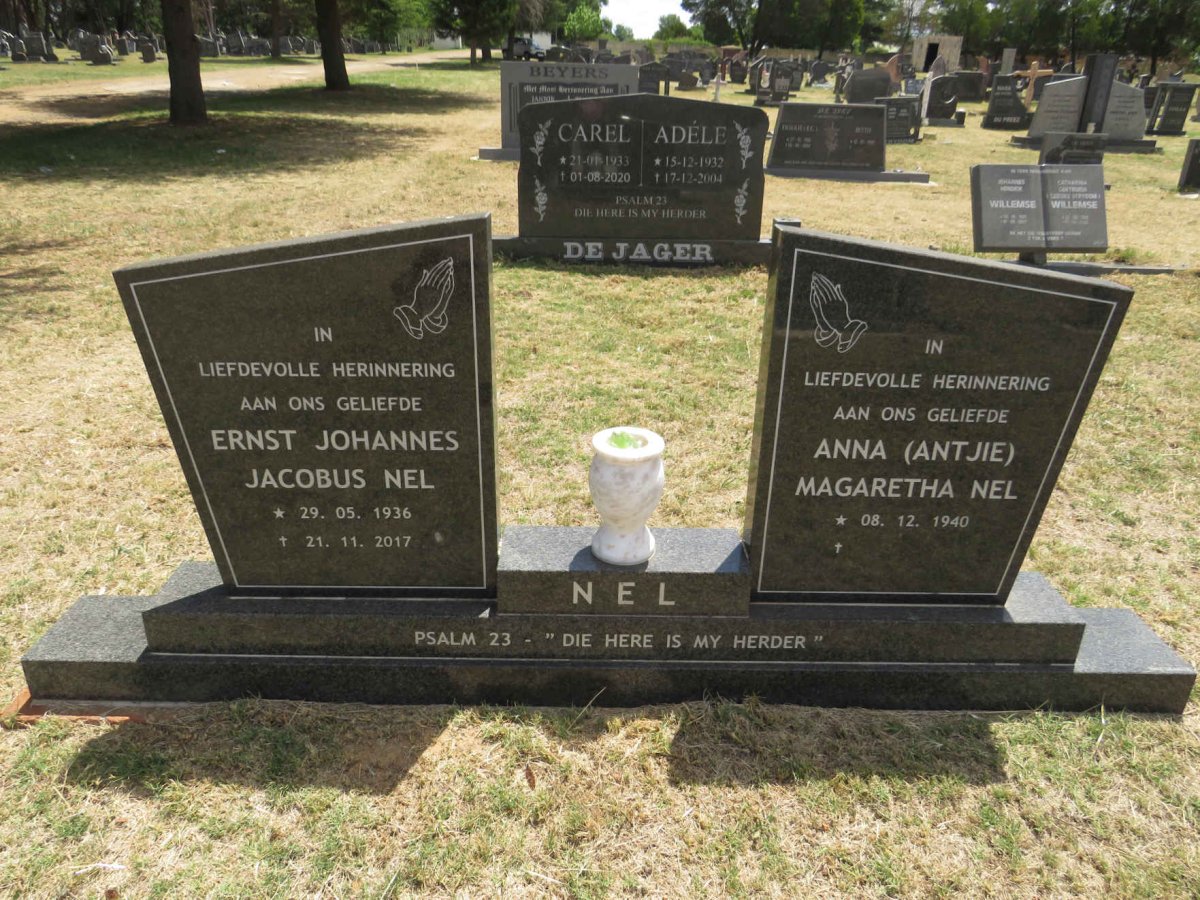 NEL Ernst Johannes Jacobus 1936-2017 & Anna Magaretha 1940-