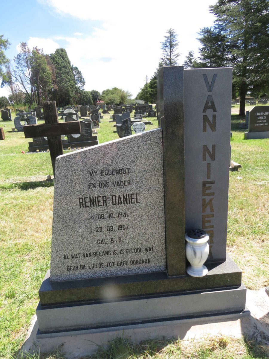 NIEKERK Renier Daniel, van 1941-1997