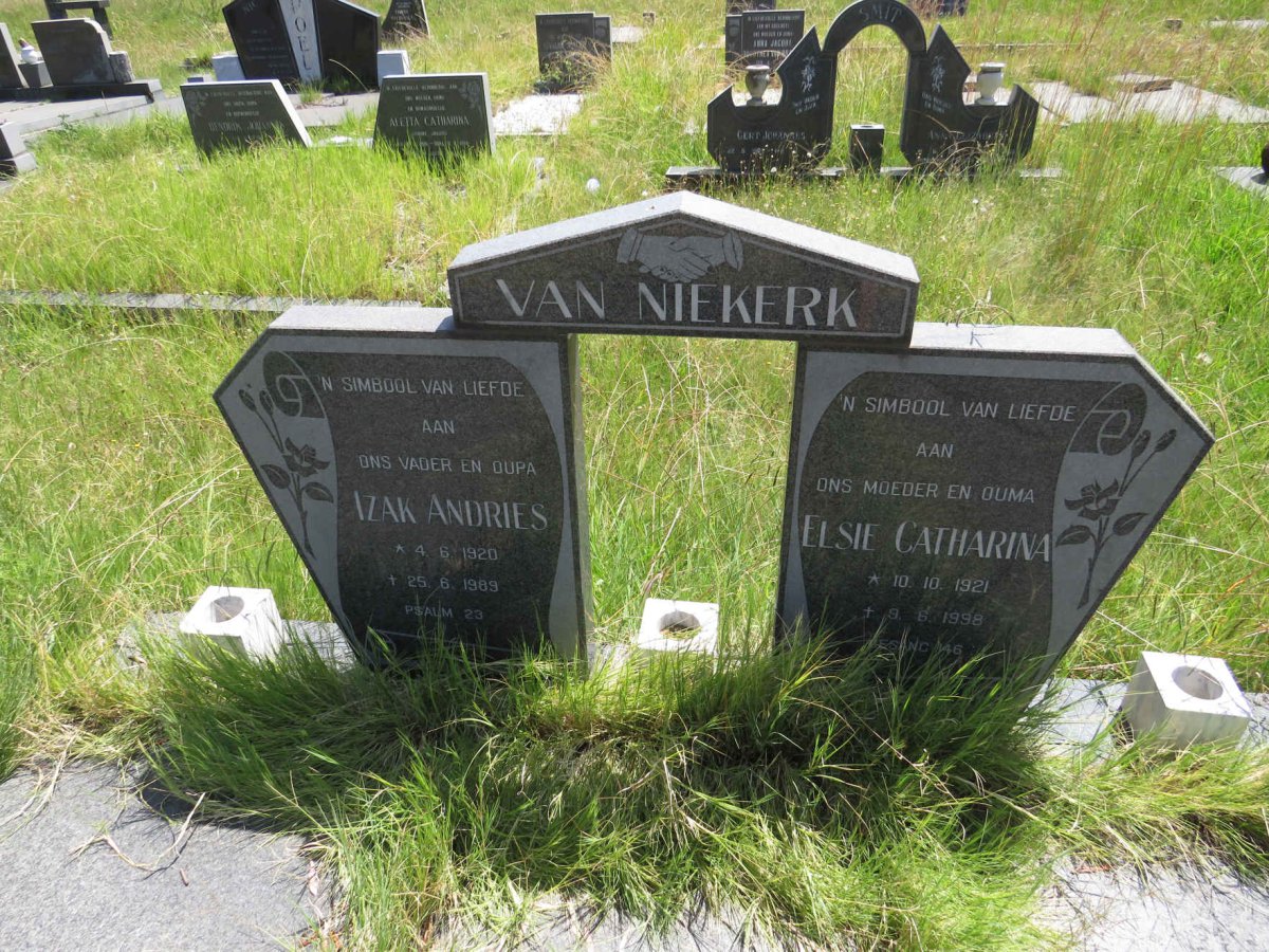 NIEKERK Izak Andries, van 1920-1989 & Elsie Catharina 1921-1998