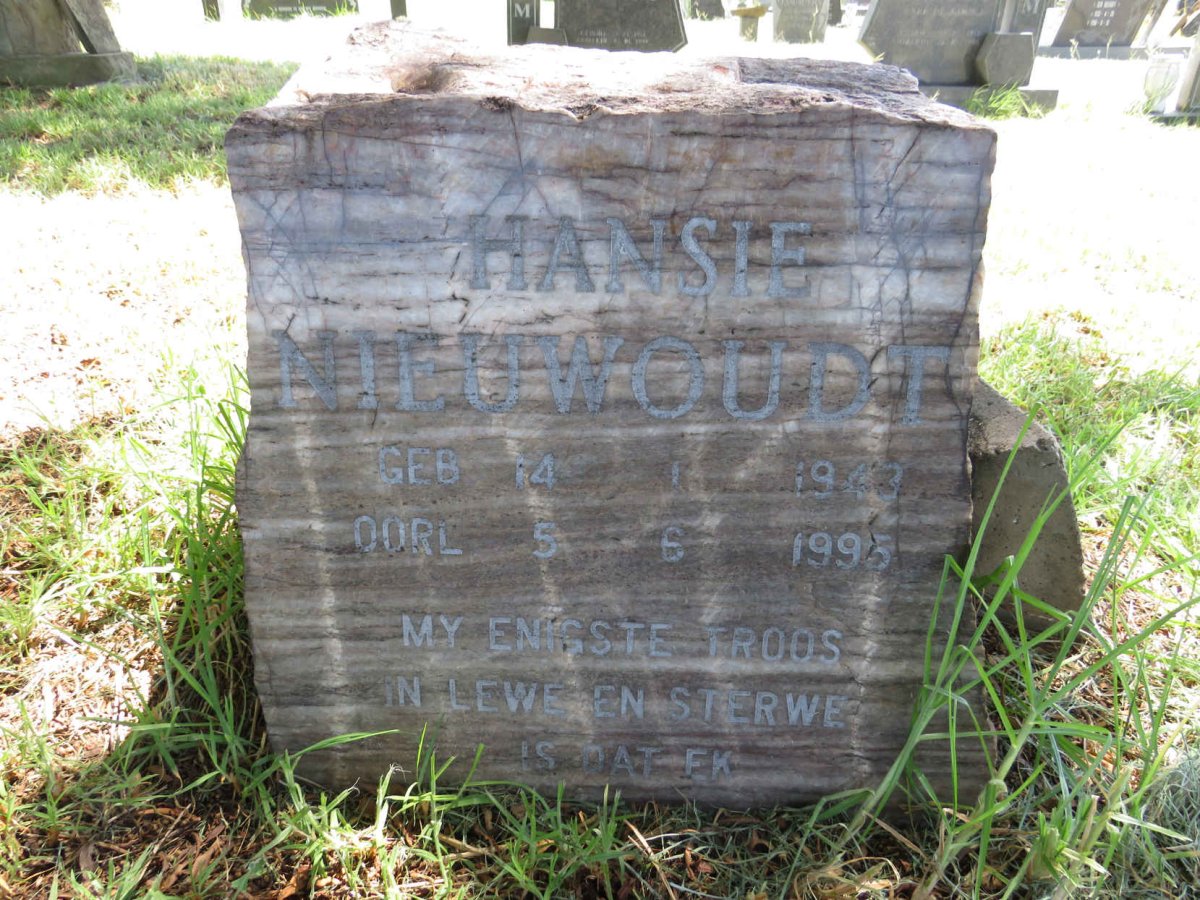 NIEUWOUDT Hansie 1943-1995