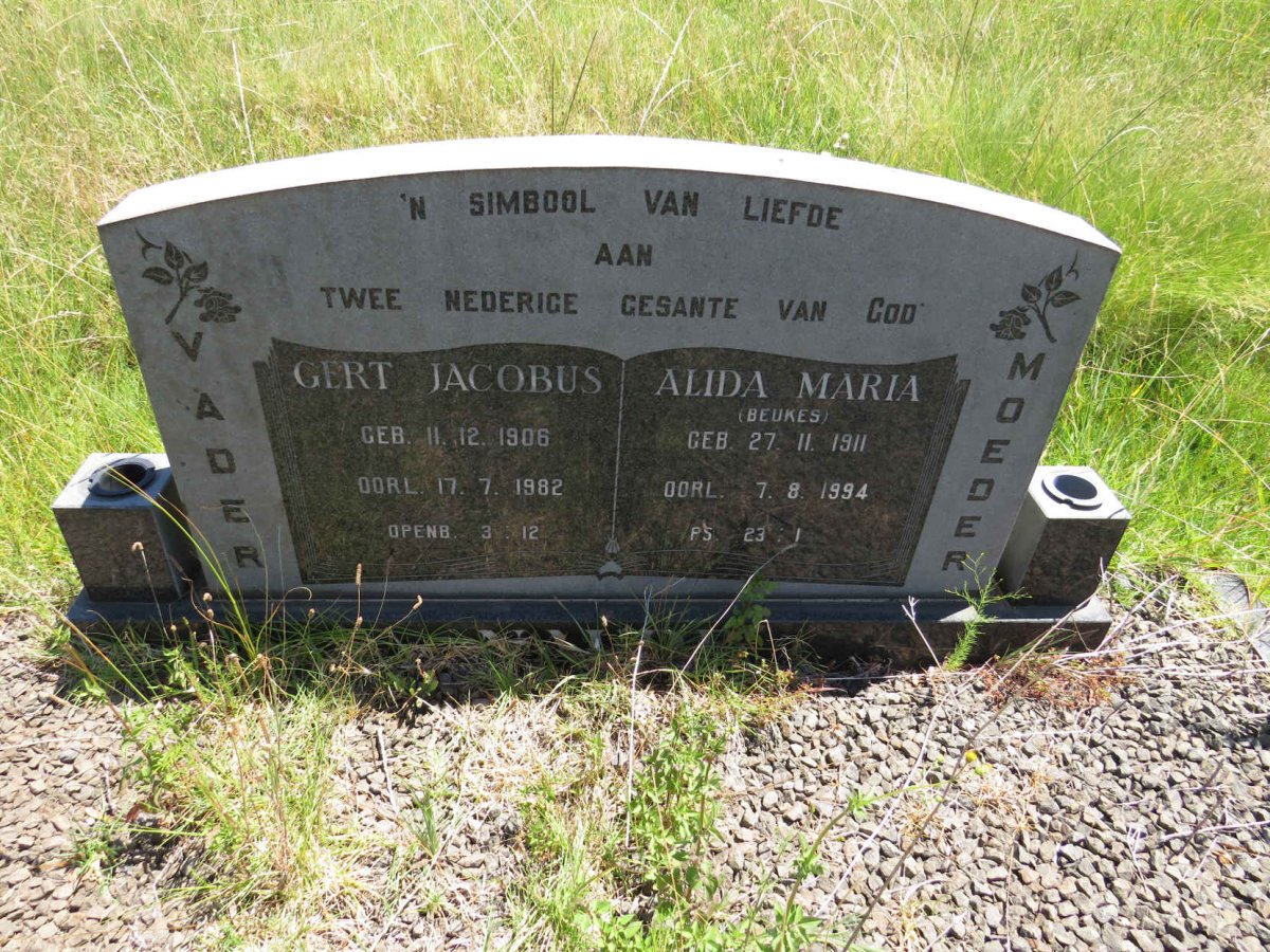 NAUDE Gert Jacobus 1906-1982 & Alida Maria BEUKES 1911-1994