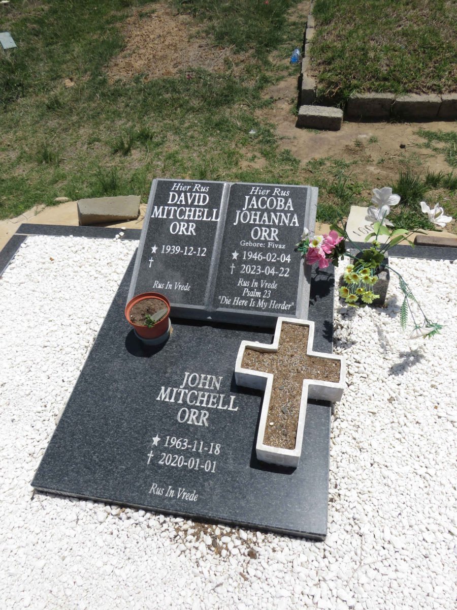 ORR David Mitchell 1939- & Jacoba Johanna FIVAZ 1946-2023 :: ORR John Mitchell 1963-2020 
