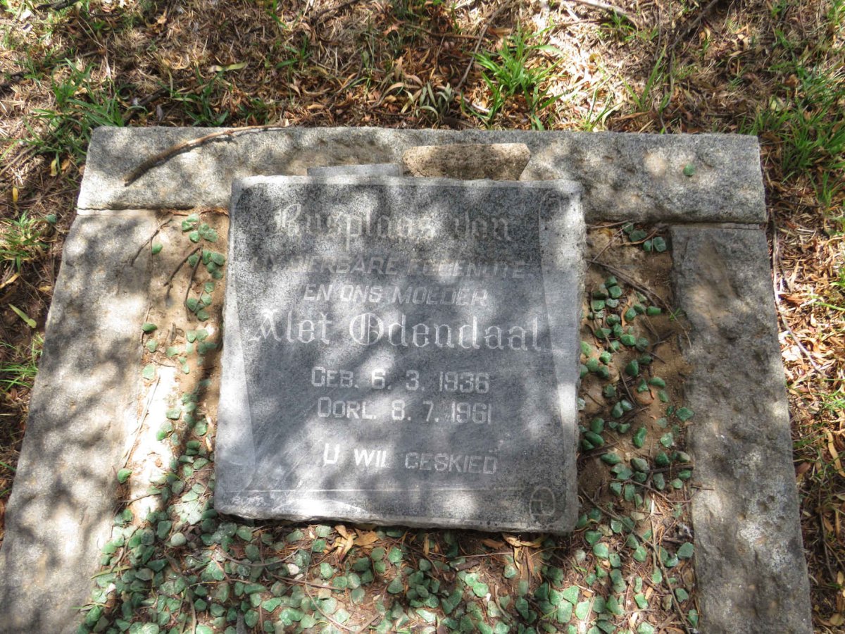 ODENDAAL Alet 1936-1961