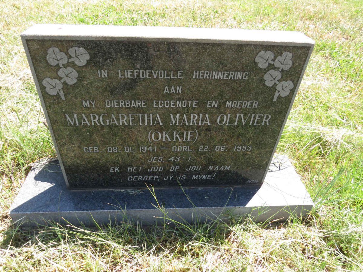 OLIVIER Margaretha Maria 1941-1993