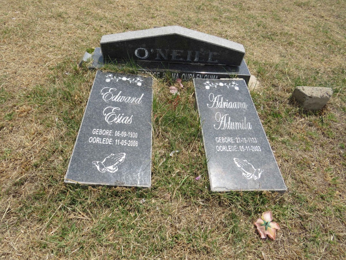 O'NEILL Edward Esias 1930-2008 & Adriaana Adumila 1933-2003 