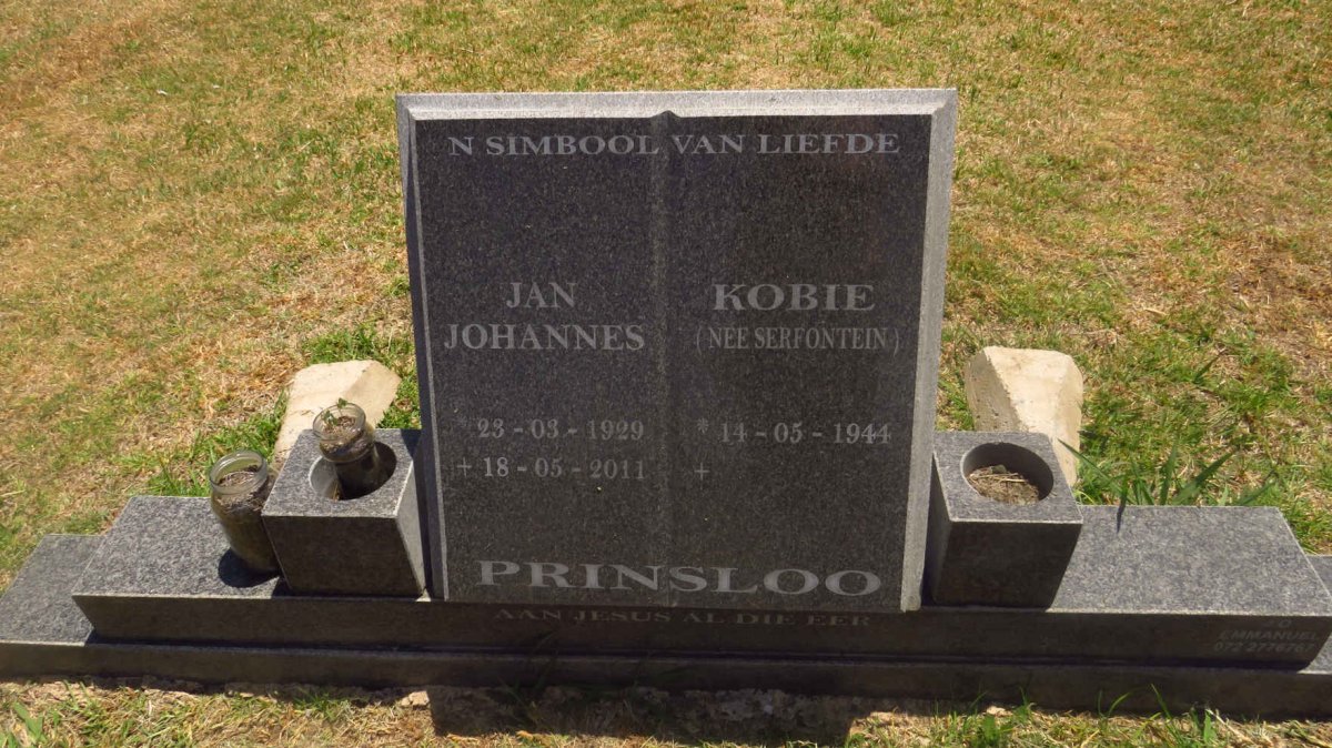 PRINSLOO Jan Johannes 1929-2011 & Kobie SERFONTEIN 1944-
