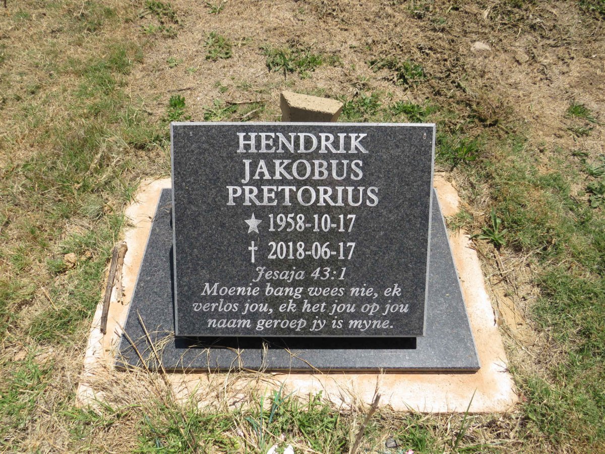 PRETORIUS Hendrik Jakobus 1958-2018