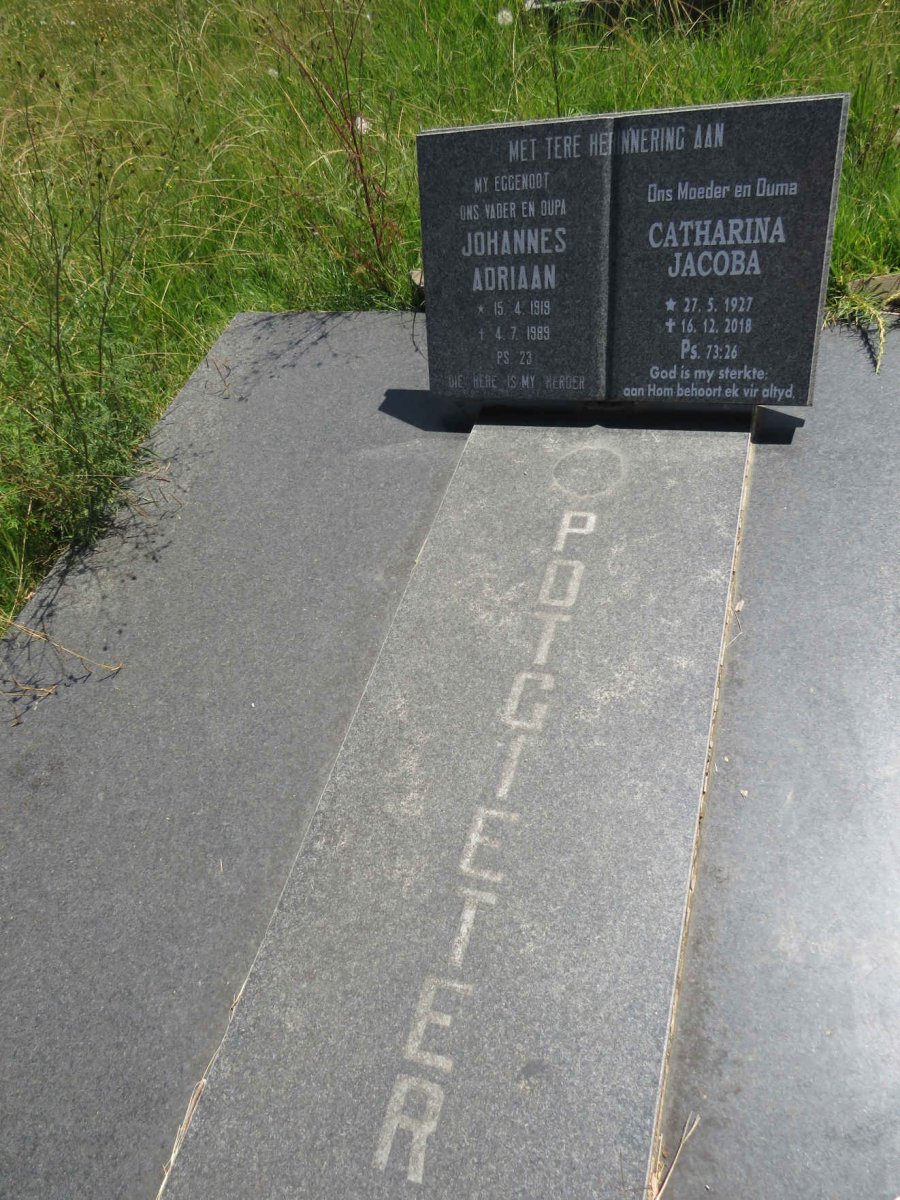 POTGIETER Johannes Adriaan 1919-1989 & Catharina Jacoba 1927-2018