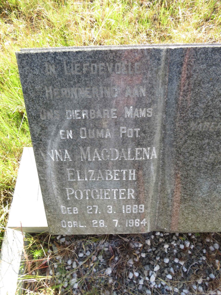 POTGIETER Anna Magdalena Elizabeth 1889-1964