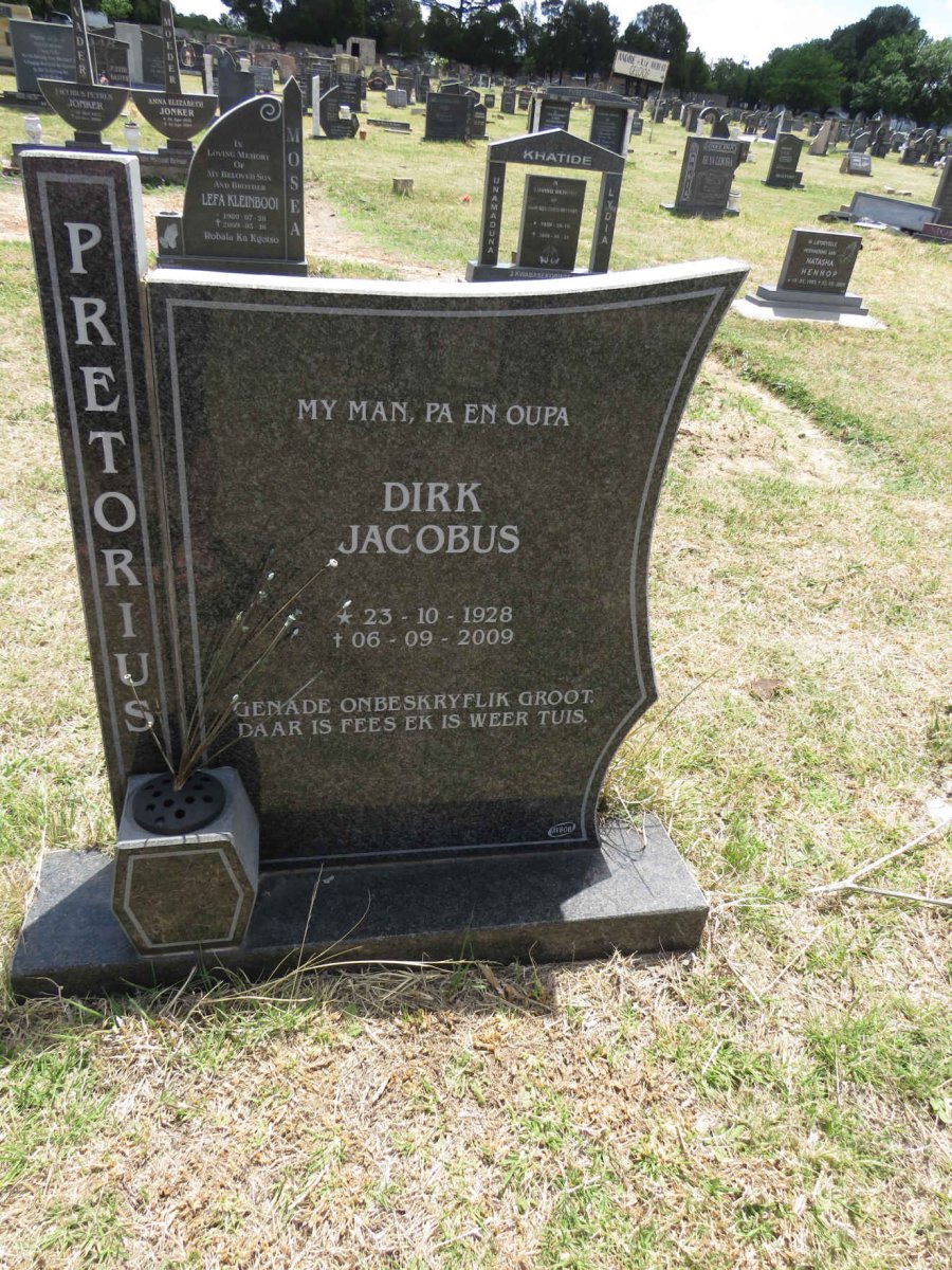 PRETORIUS Dirk Jacobus 1928-2009