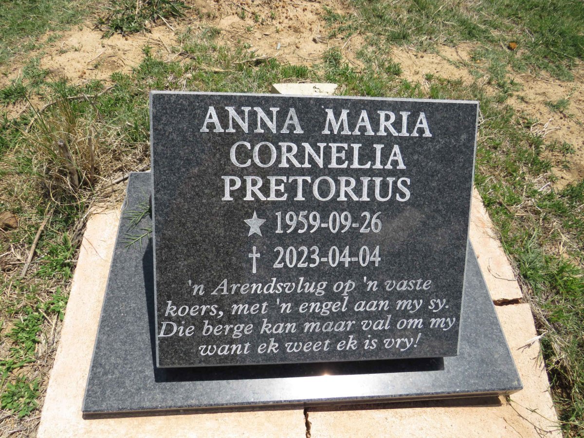 PRETORIUS Anna Maria Cornelia 1959-2023