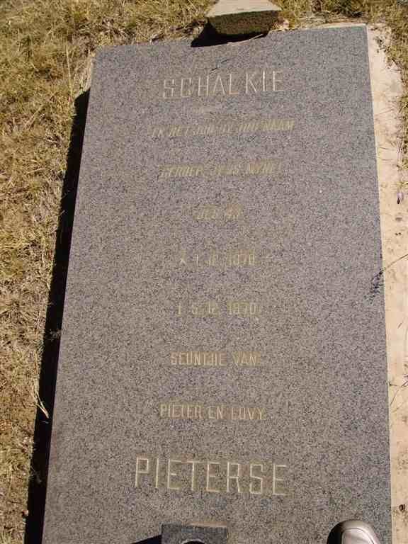 PIETERSE Schalkie 1970-1970
