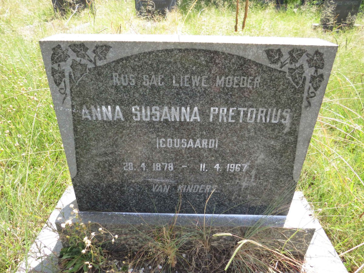PRETORIUS Anna Susanna nee GOUSAARD 1878-1967