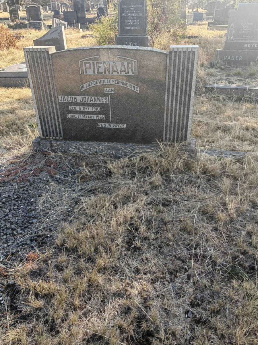 PIENAAR Jacob Johannes 1910-1965