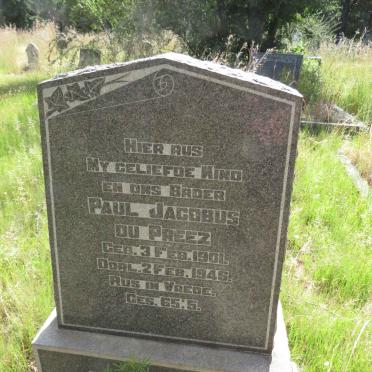 PREEZ Paul Jacobus, du 1901-1946 