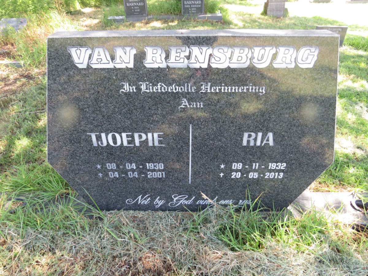 RENSBURG Tjoepie, van 1930-2001 & Ria 1932-2013