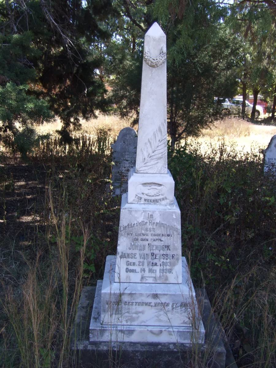 RENSBURG Johan Hendrik, Janse van 1903-1936 _1