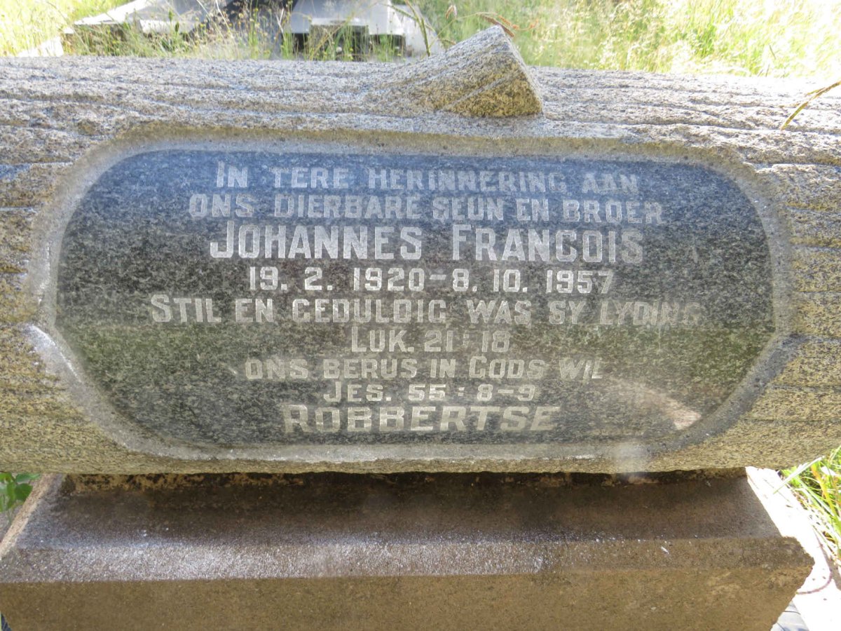 ROBBERTSE Johannes Francois 1920-1957