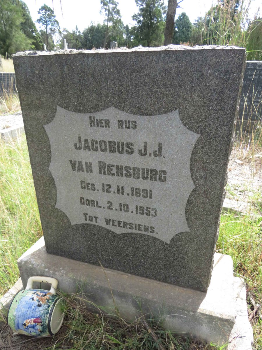 RENSBURG Jacobus J.J., van 1891-1953