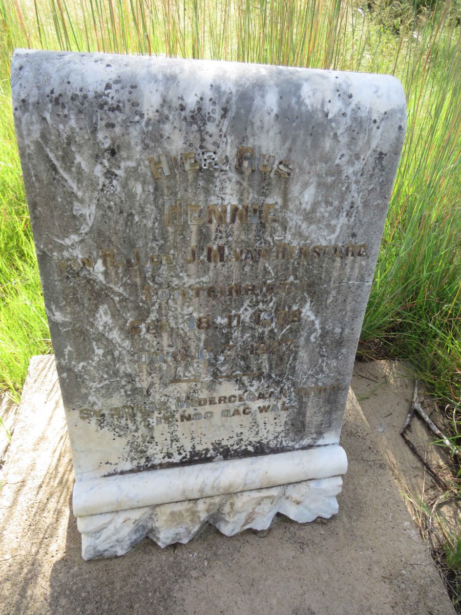 RENSBURG Hennie, van 1908-1927