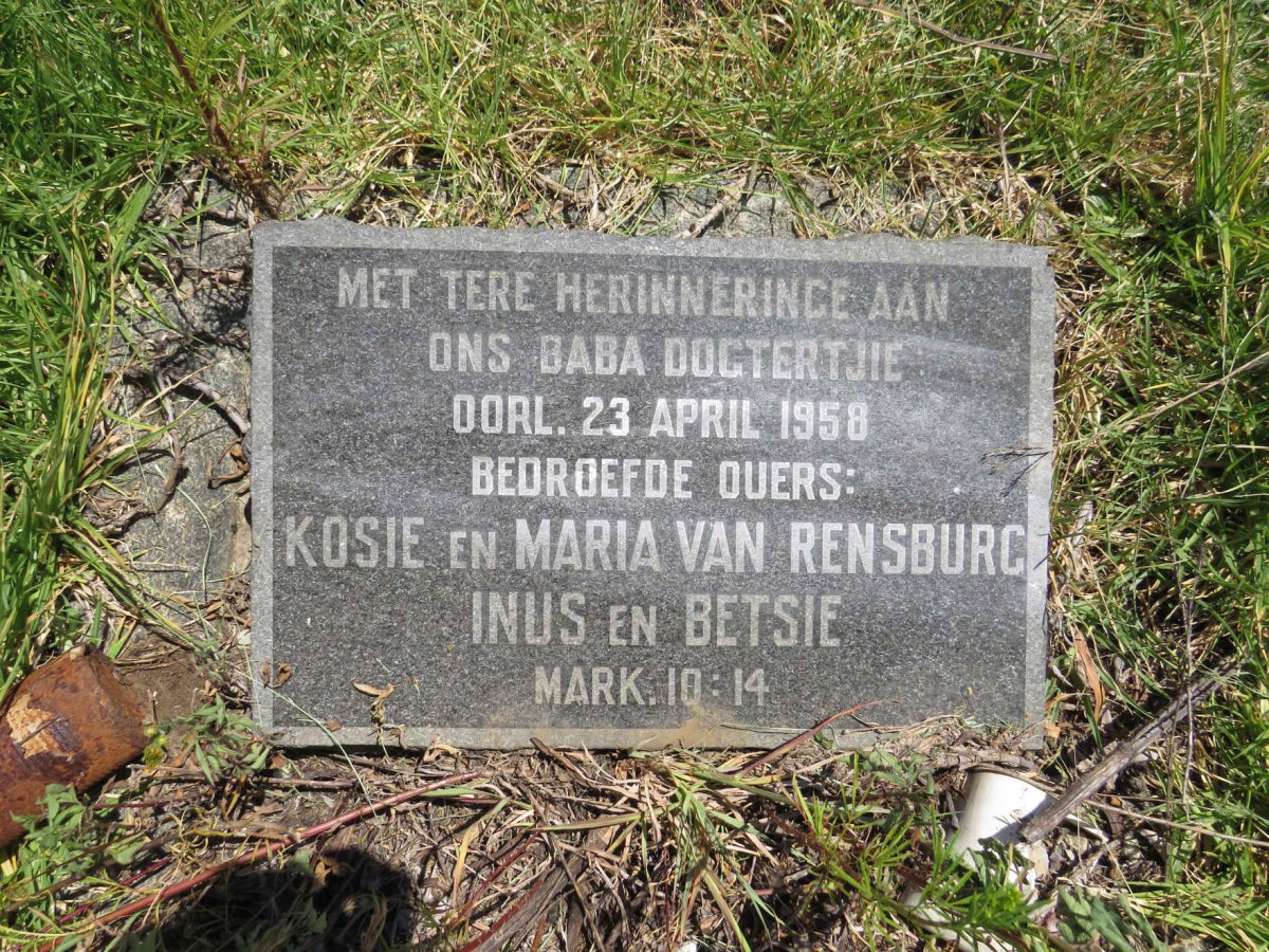 RENSBURG, van -1958