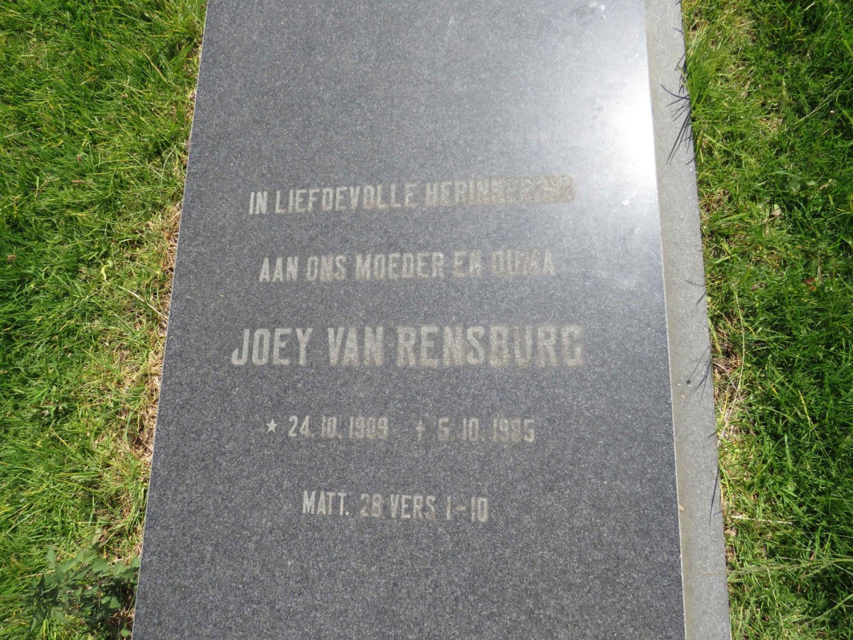 RENSBURG Joey, van 1909-1985