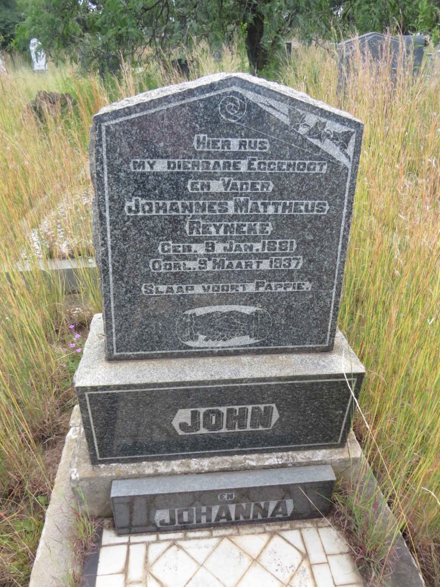 REYNEKE Johannes Mattheus 1881-1937 & Elizabeth Johanna Catharina MAARTENS nee VENTER 1896-1975_1