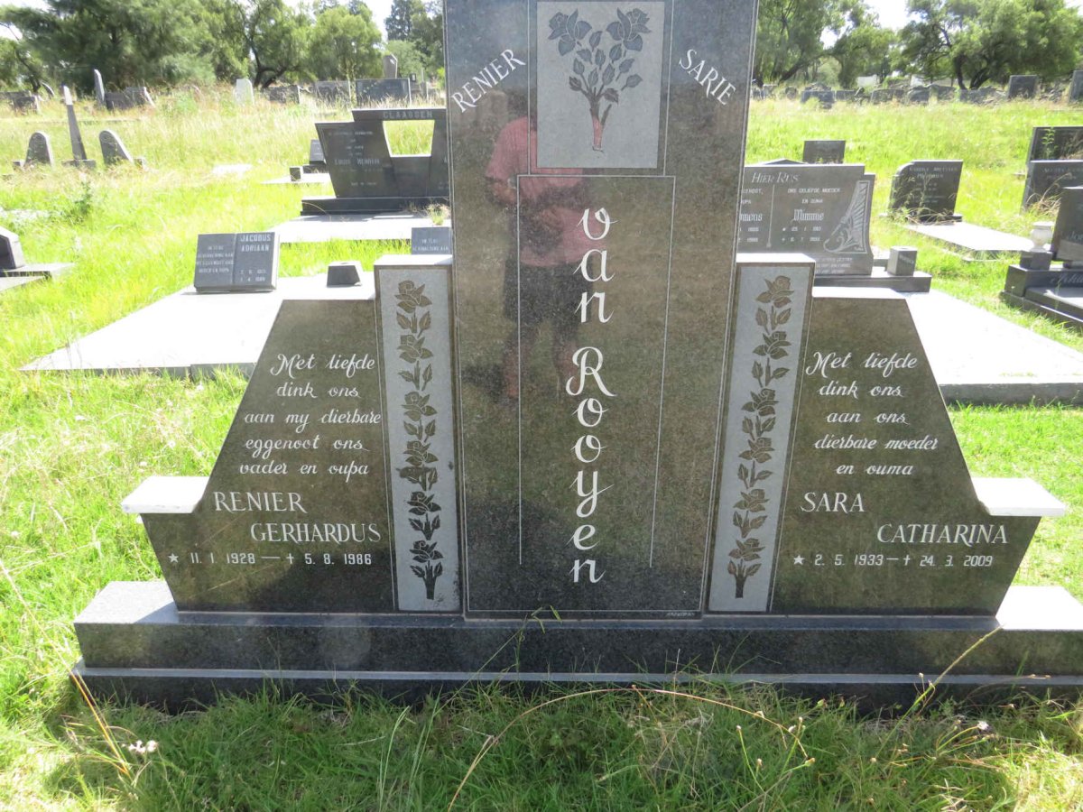 ROOYEN Renier Gerhardus, van 1928-1986 & Sara Catharina 1933-2009