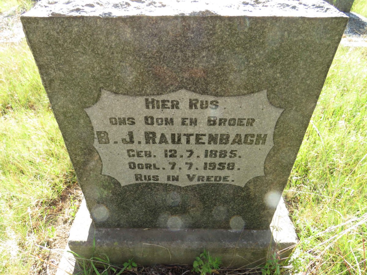RAUTENBACH B.J. 1885-1958