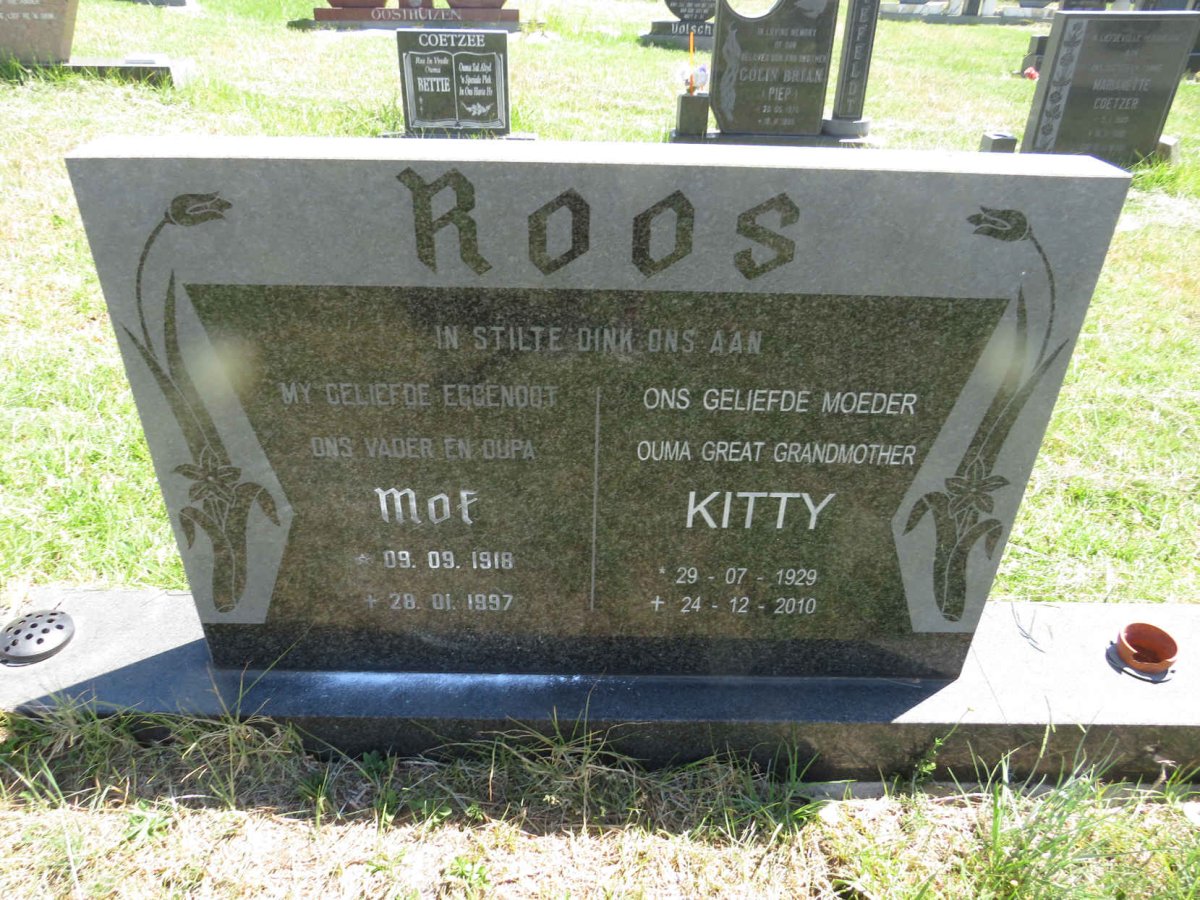 ROOS Mof 1918-1997 & Kitty 1929-2010