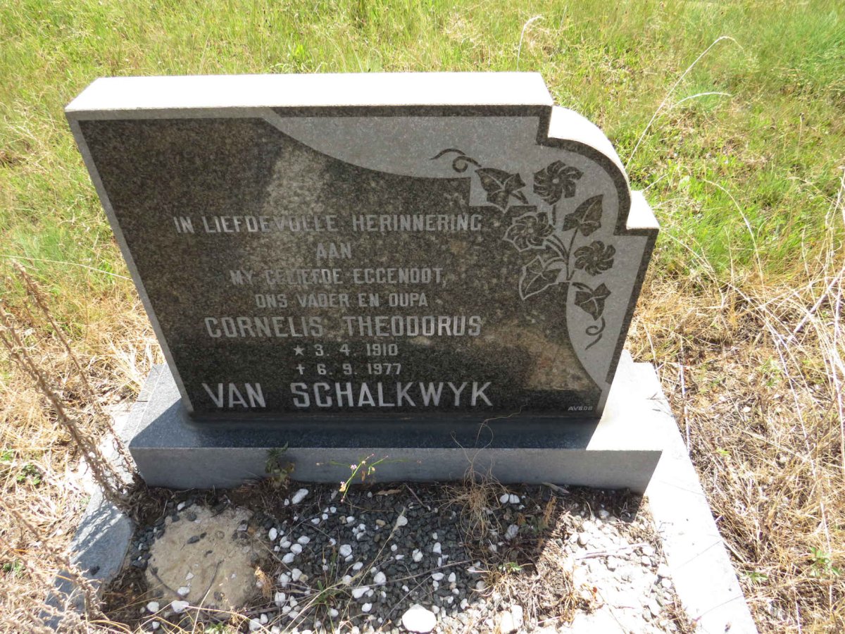 SCHALKWYK Cornelis Theodorus, van 1910-1977