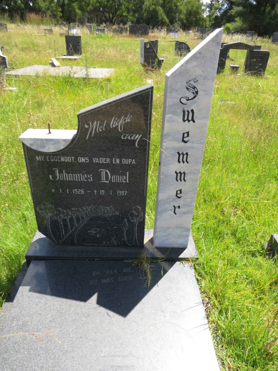 SWEMMER Johannes Daniel 1926-1987