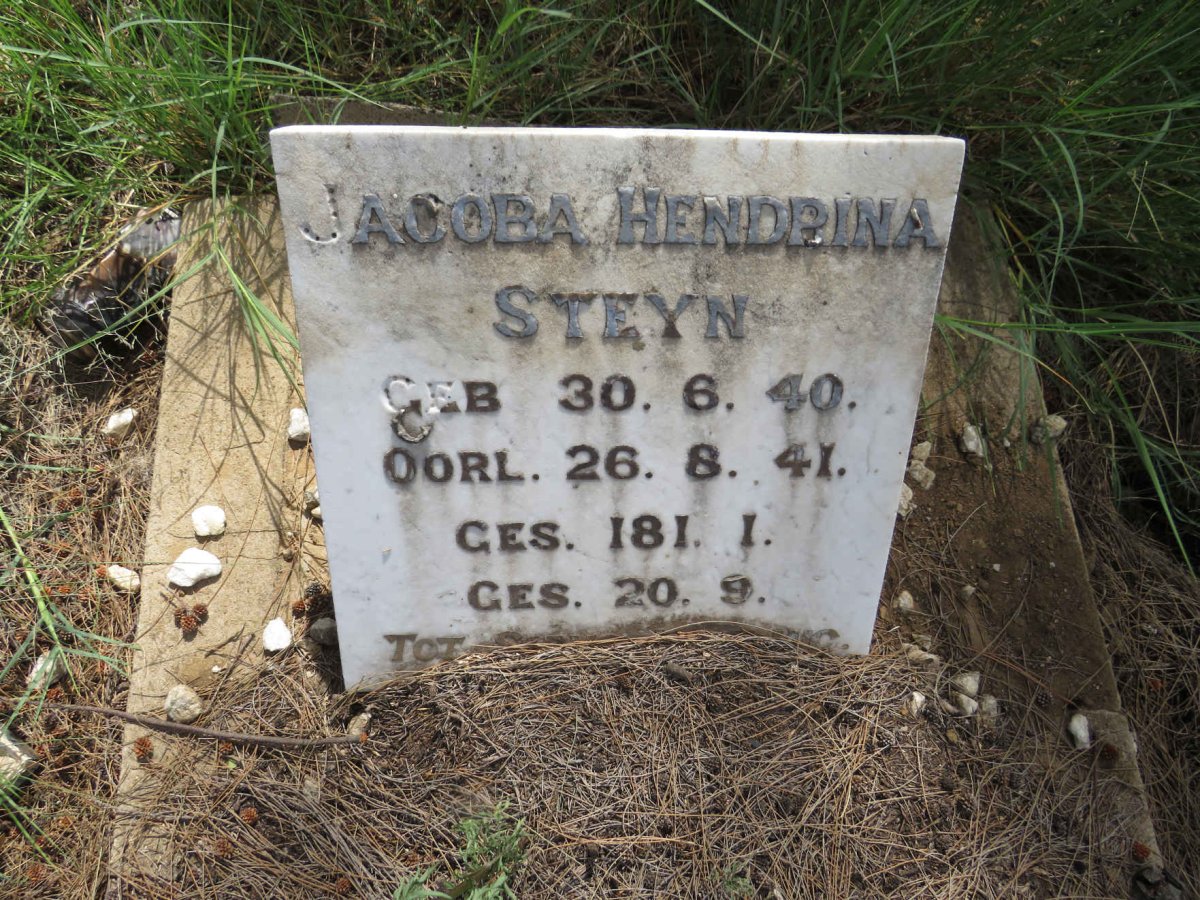 STEYN Jacoba Hendrina 1940-1941