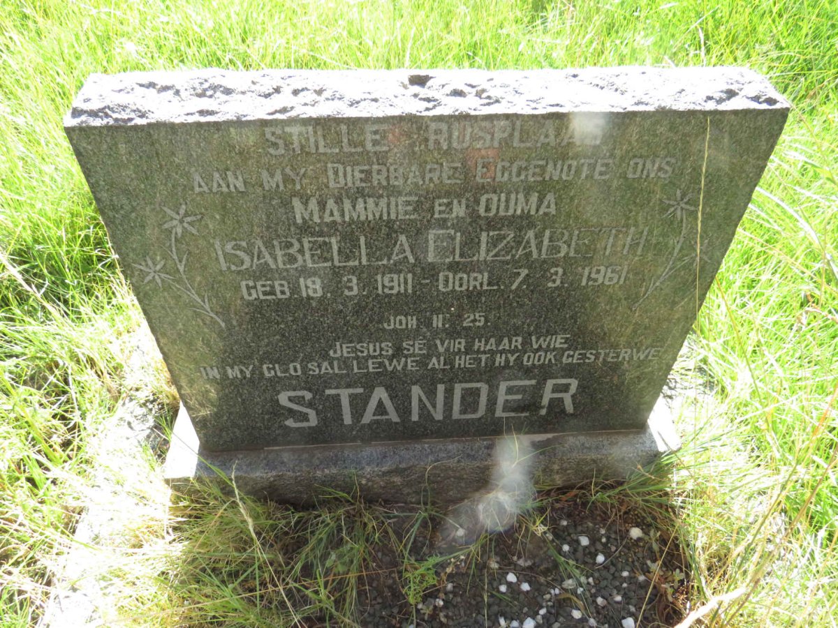 STANDER Isabella Elizabeth 1911-1961