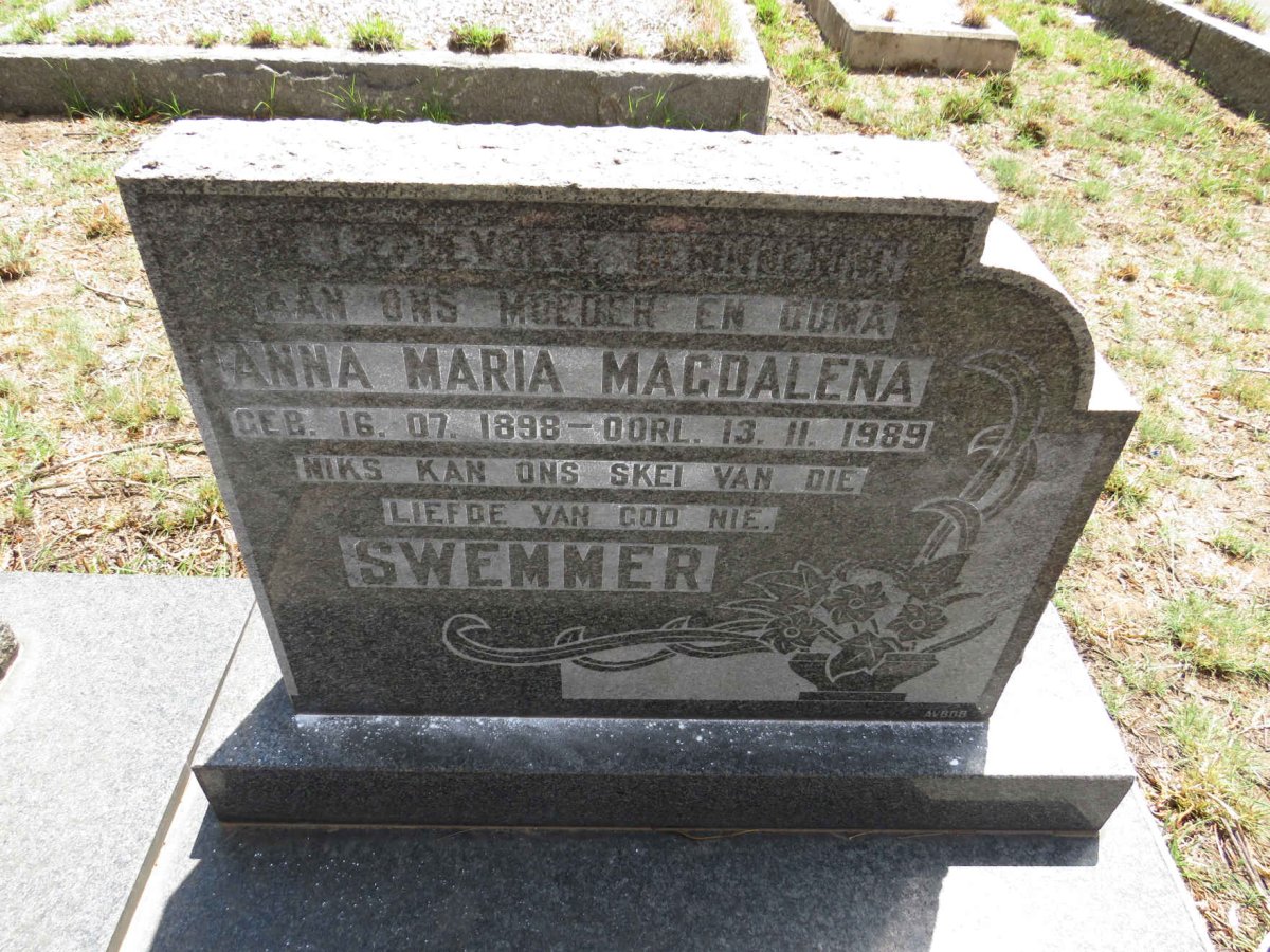 SWEMMER Johannes Daniel 1900-1961 & Anna Maria Magdalena 1898-1989 _1