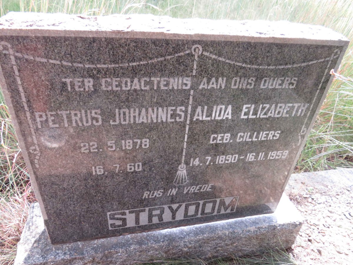 STRYDOM Petrus Johannes 1878-1960 & Alida Elizabeth CILLIERS 1890-1959