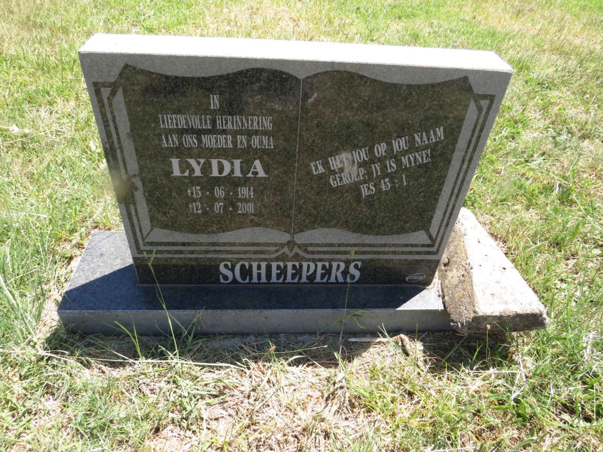 SCHEEPERS Lydia 1914-2001