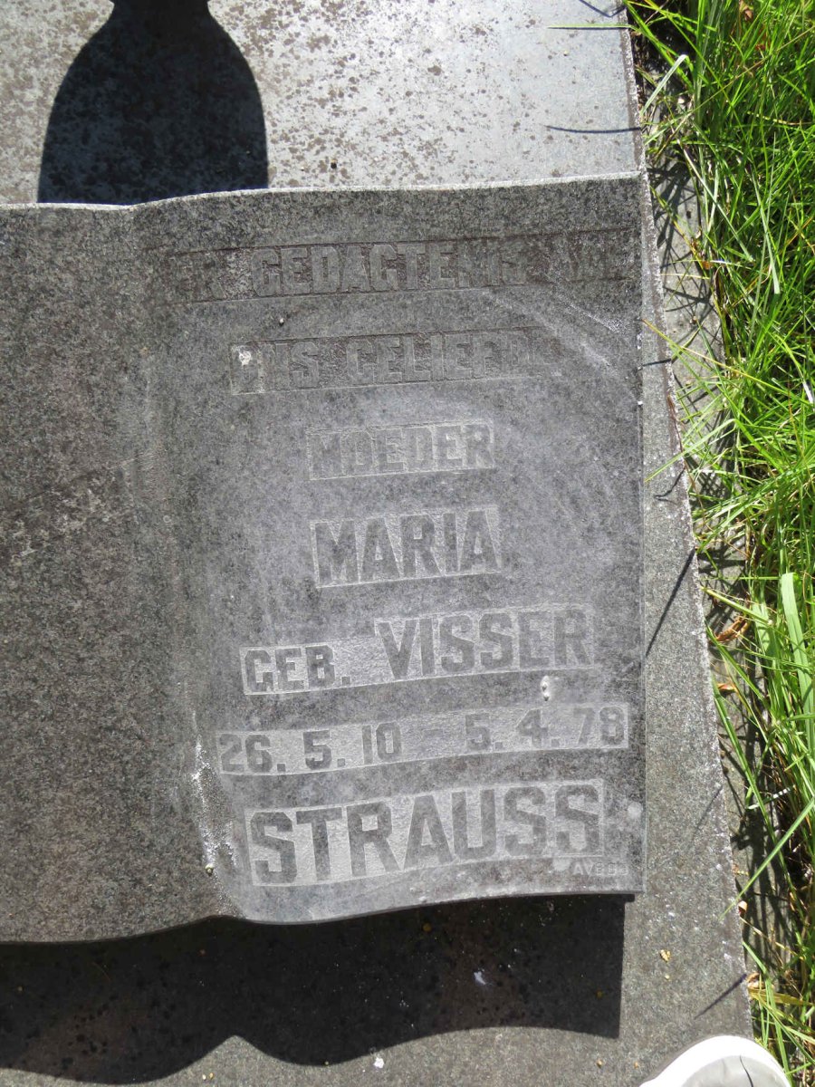 STRAUSS Maria nee VISSER 1910-1978