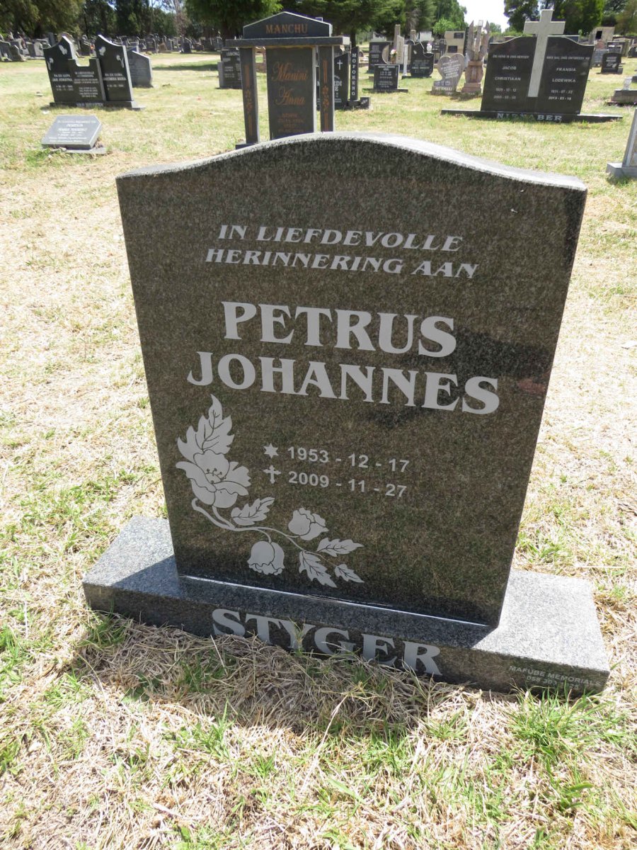 STYGER Petrus Johannes 1953-2009