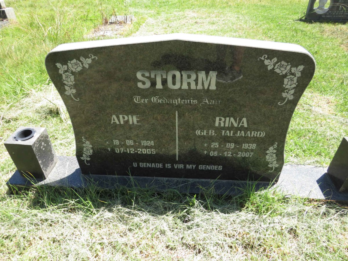 STORM Apie 1924-2005 & Rina TALJAARD 1938-2007