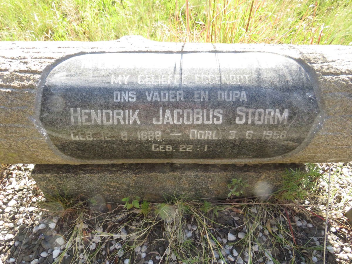 STORM Hendrik Jacobus 1888-1958