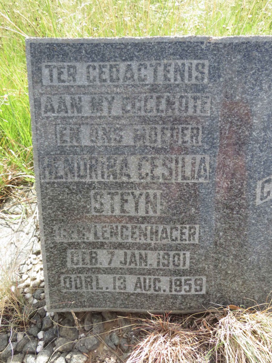 STEYN Hendrina Cesilia nee LENGENHAGER 1901-1959
