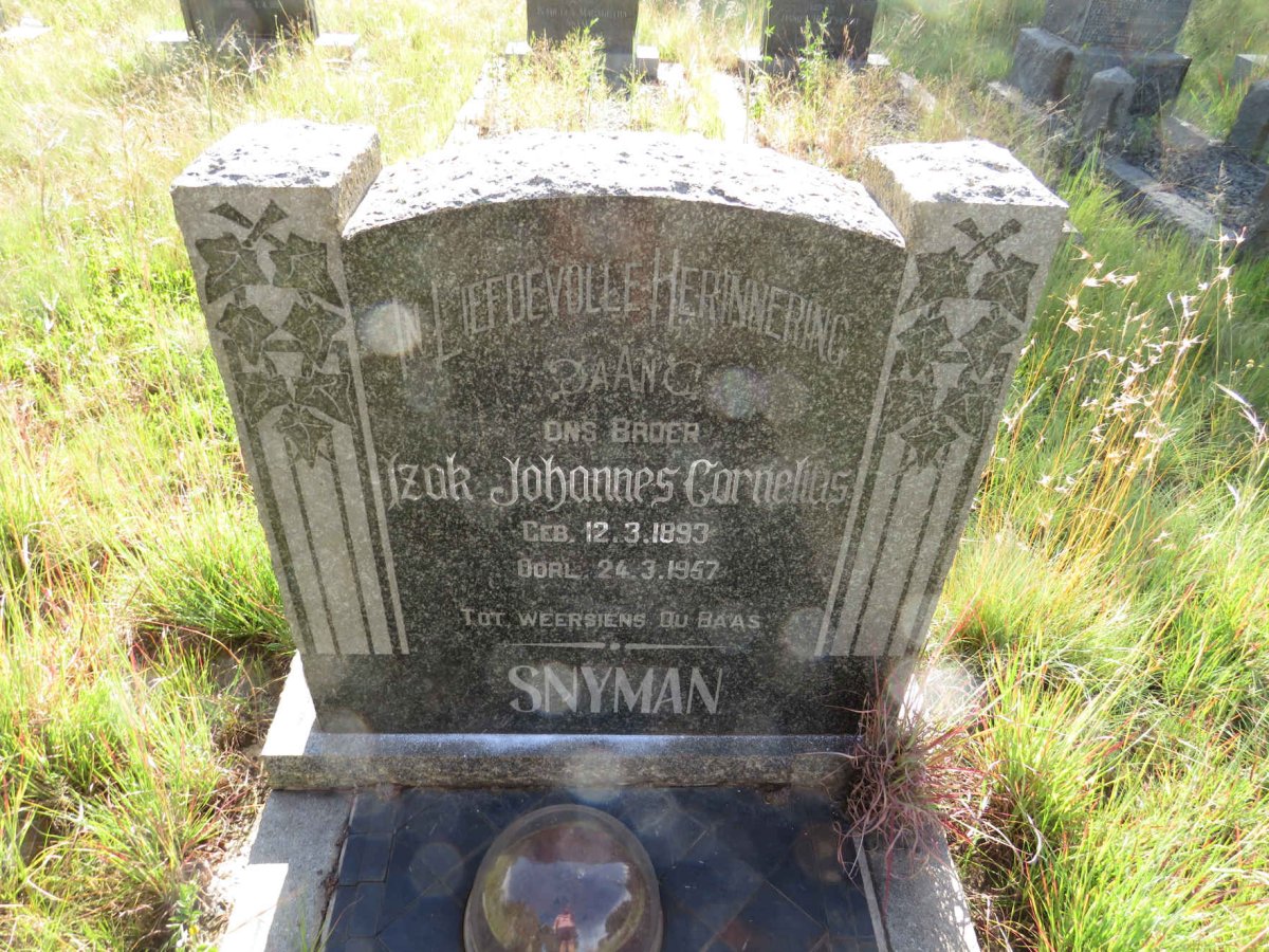 SNYMAN Izak Johannes Cornelius 1893-1957