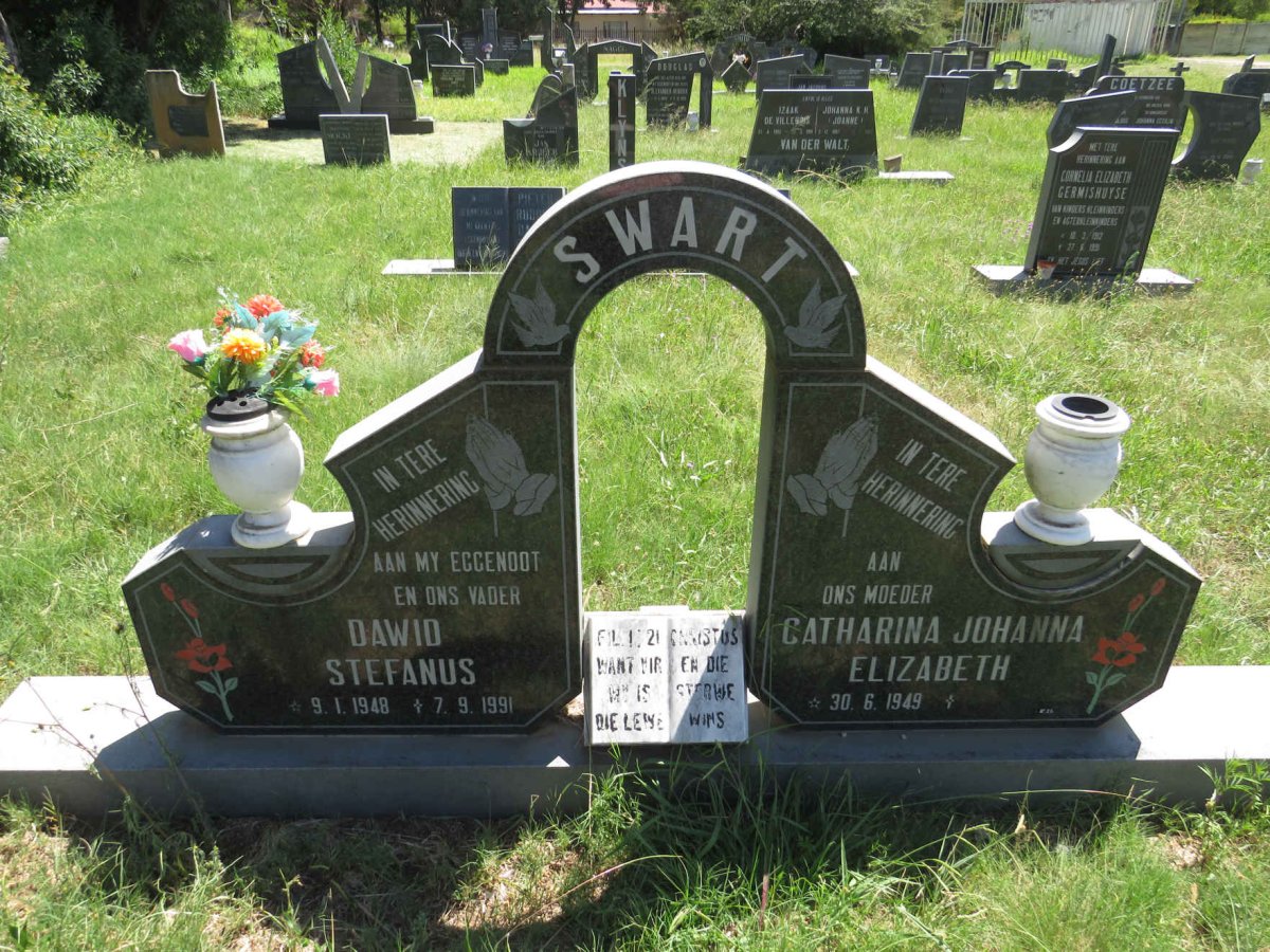 SWART Dawid Stefanus 1948-1991 & Catharina Johanna Elizabeth 1949-