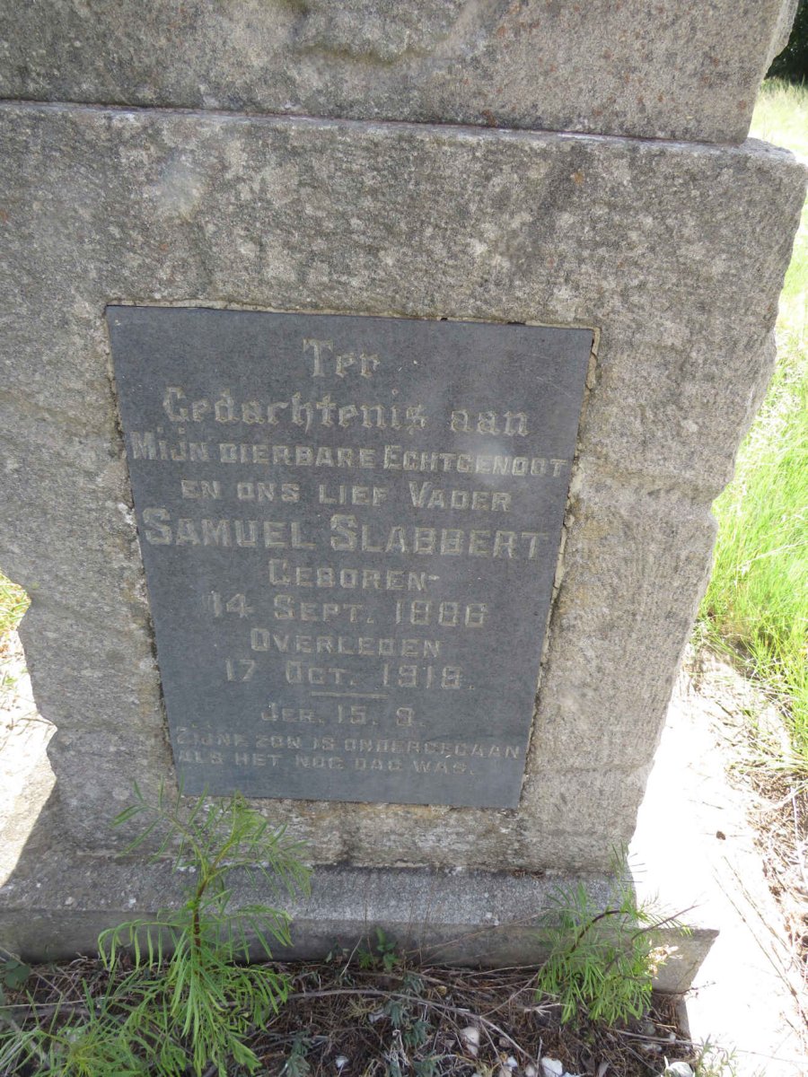 SLABBERT Samuel 1886-1918