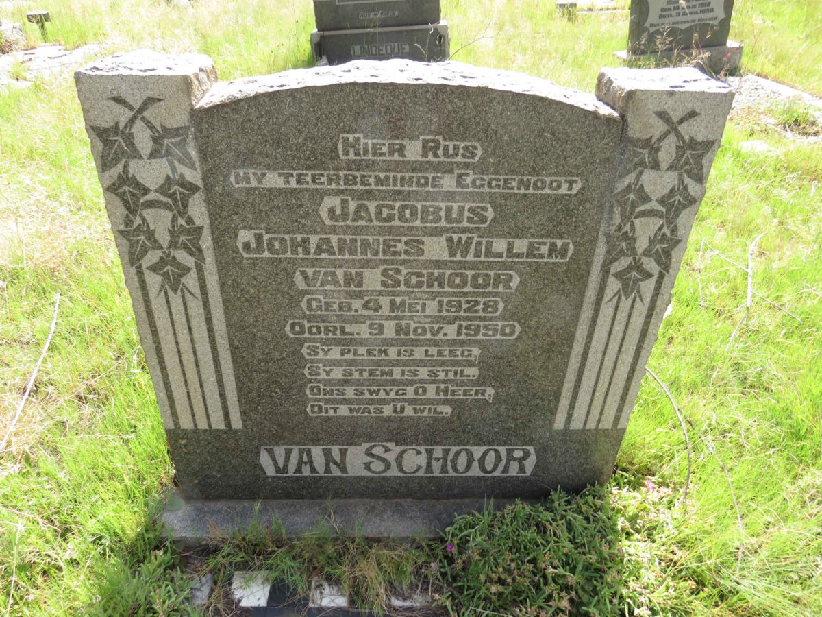 SCHOOR Jacobus Johannes Willem, van 1928-1950