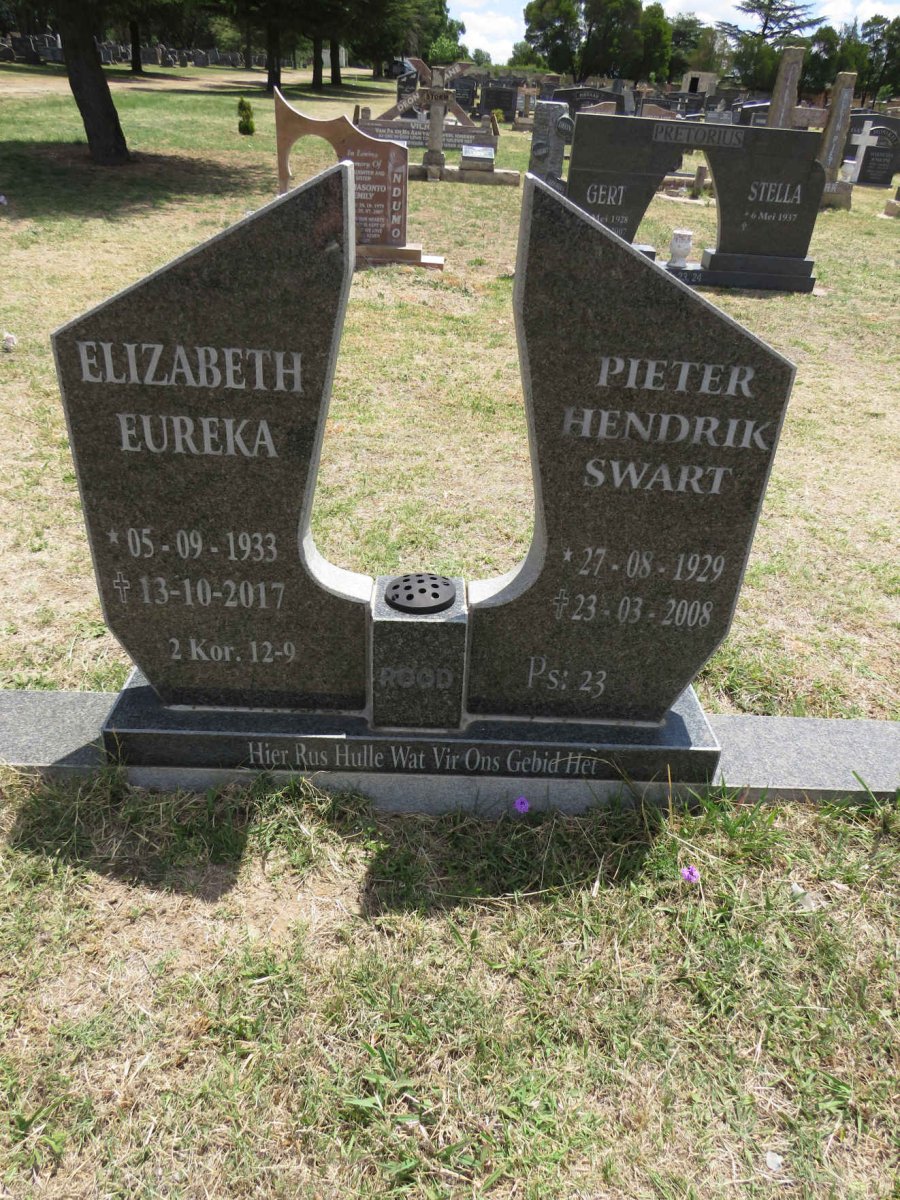 SWART Pieter Hendrik 1929-2008 & Elizabeth Eureka 1933-2017