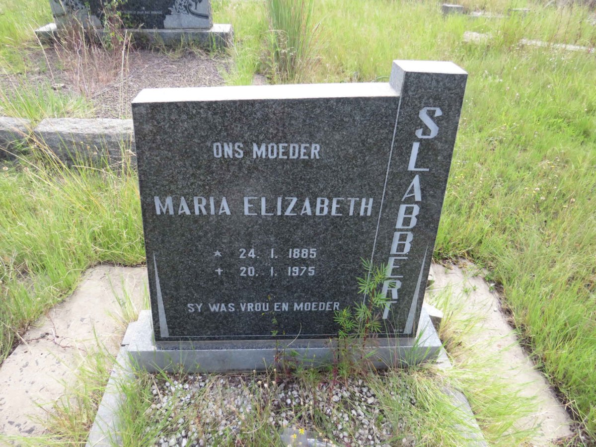 SLABBERT Maria Elizabeth 1885-1975