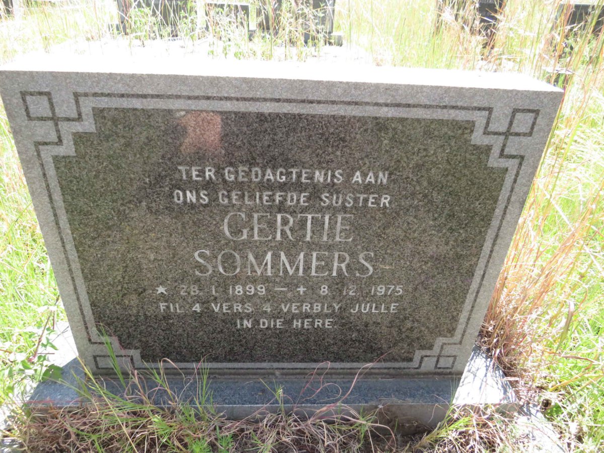SOMMERS Gertie 1899-1975