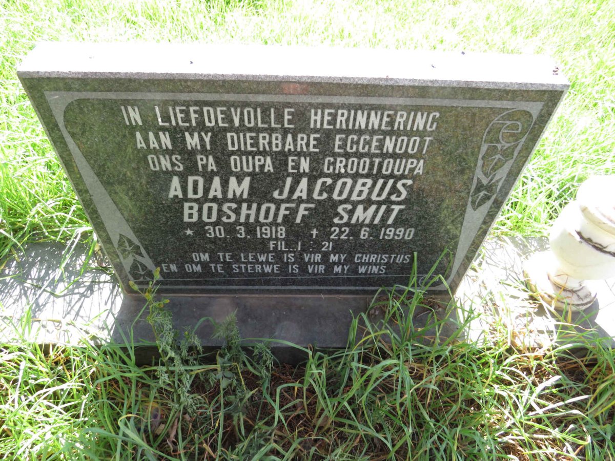SMIT Adam Jacobus Boshoff 1918-1990